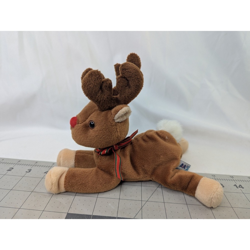 A&A Plush Reindeer Plush 7 Inch Tall Stuffed Animal Toy